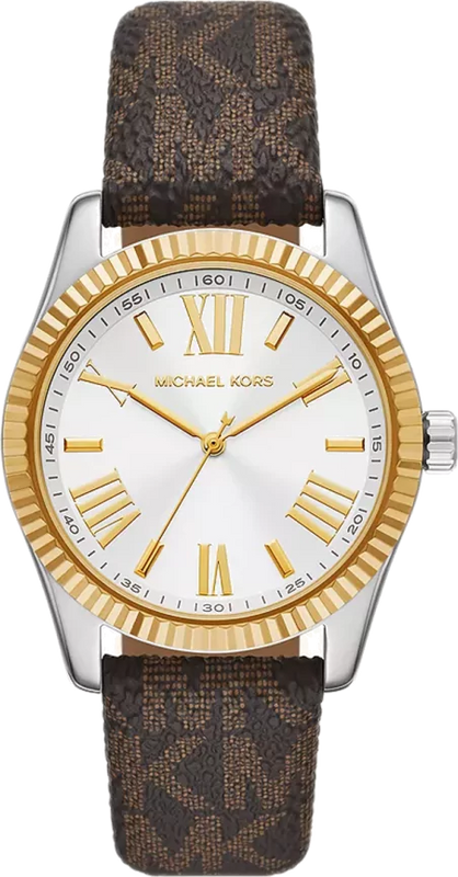  Shop Authentic Michael Kors Lexington Silver Dial Brown Leather Strap Watch For Women - MK4745 - Luxxuri