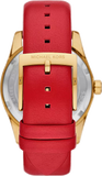  Shop Authentic Michael Kors Lexington Three Hand Red Dial Red Leather Strap Watch For Women - MK4747 - Luxxuri