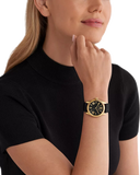  Shop Authentic Michael Kors Lexington Black Dial Black Leather Strap Watch For Women - MK4748 - Luxxuri