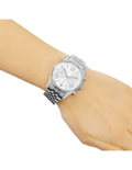  Shop Authentic Michael Kors Lexington Silver Dial Silver Steel Strap Watch for Women - MK5555 - Luxxuri