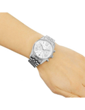  Shop Authentic Michael Kors Lexington Silver Dial Silver Steel Strap Watch for Women - MK5555 - Luxxuri
