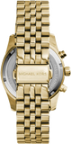  Shop Authentic Michael Kors Lexington Chronograph Gold Dial Gold Steel Strap Watch for Women - MK5556 - Luxxuri