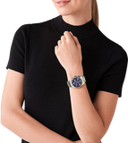  Shop Authentic Michael Kors Lexington Chronograph Blue Dial Two Tone Steel Strap Watch For Women - MK7218 - Luxxuri