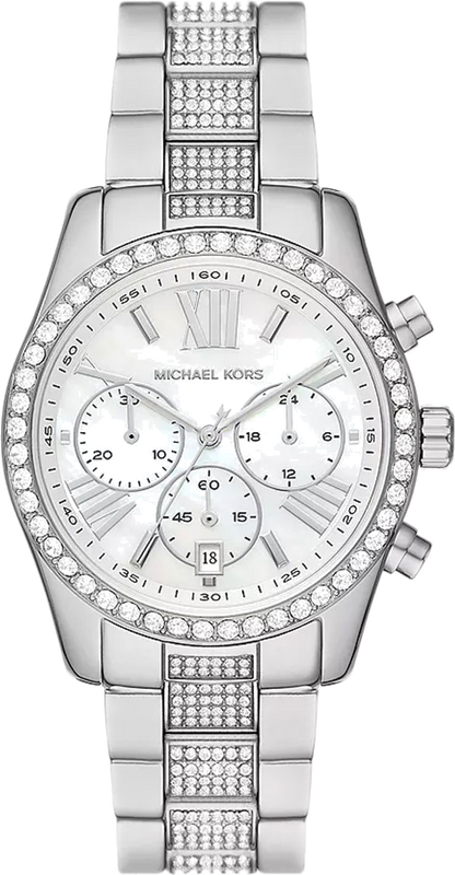  Shop Authentic Michael Kors Lexington Chronograph White Dial Silver Steel Strap Watch For Women - MK7243 - Luxxuri