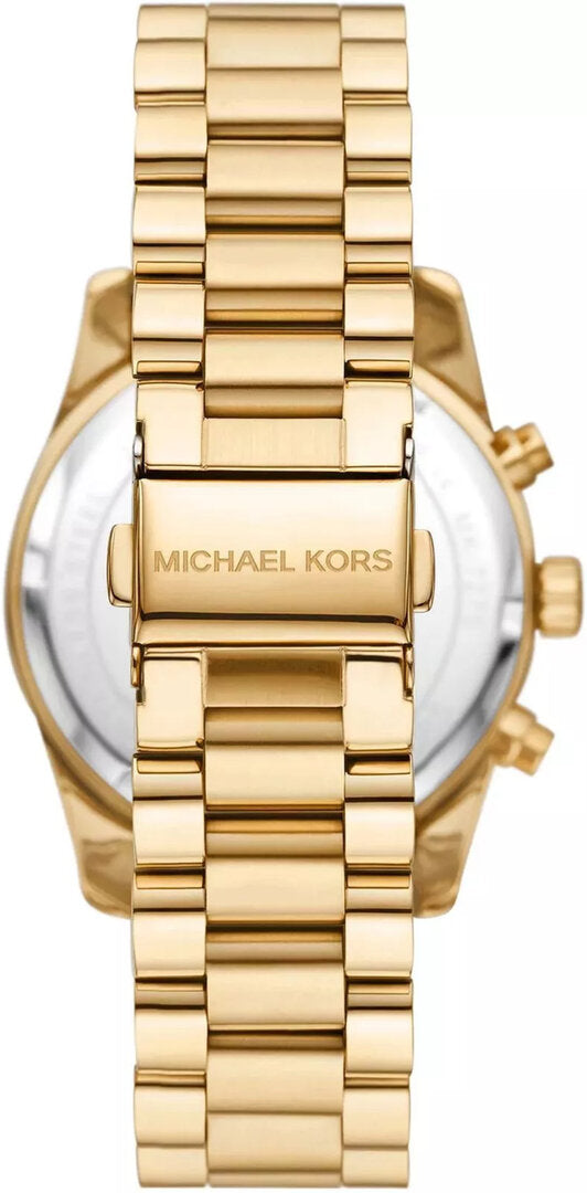  Shop Authentic Michael Kors Lexington Chronograph Brown Dial Gold Steel Strap Watch For Women - MK7276 - Luxxuri