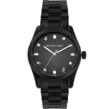  Shop Authentic Michael Kors Lexington Lux Black Dial Black Steel Strap Watch For Women - MK7442 - Luxxuri