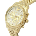  Shop Authentic Michael Kors Lexington Chronograph Gold Dial Gold Steel Strap Watch For Men - MK8579 - Luxxuri