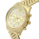  Shop Authentic Michael Kors Lexington Chronograph Gold Dial Gold Steel Strap Watch For Men - MK8579 - Luxxuri