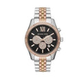  Shop Authentic Michael Kors Lexington Chronograph Crystals Black Dial Two Tone Steel Strap Watch for Men - MK8714 - Luxxuri