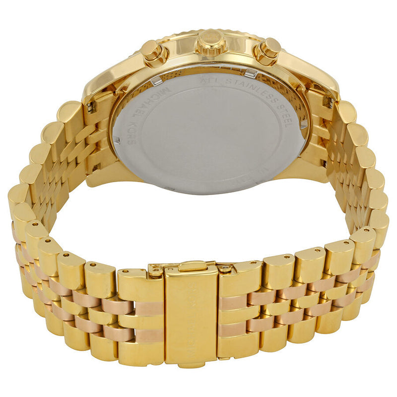 Michael Kors Lexington Gold Dial Gold Steel Strap Watch for Women - MK6473
