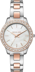  Shop Authentic Michael Kors Liliane Quartz Mother of Pearl White Dial Two Tone Steel Strap Watch For Women - MK1048 - Luxxuri