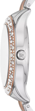  Shop Authentic Michael Kors Liliane Quartz Mother of Pearl White Dial Two Tone Steel Strap Watch For Women - MK1048 - Luxxuri