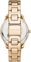  Shop Authentic Michael Kors Liliane Mother of Pearl White Dial Gold Steel Strap Watch For Women - MK4555 - Luxxuri