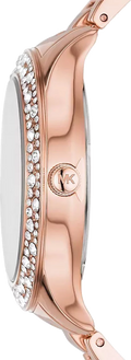  Shop Authentic Michael Kors Liliane Three Hand Rose Gold Dial Rose Gold Steel Strap Watch For Women - MK4651 - Luxxuri