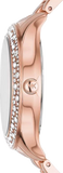  Shop Authentic Michael Kors Liliane Three Hand Rose Gold Dial Rose Gold Steel Strap Watch For Women - MK4651 - Luxxuri