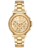  Shop Authentic Michael Kors Maren Chronograph Gold Dial Gold Steel Strap Watch for Women - MK7493 - Luxxuri