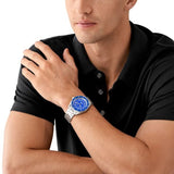  Shop Authentic Michael Kors Maritime Three-Hand Blue Dial Silver Steel Strap Watch for Men - MK9160 - Luxxuri