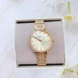  Shop Authentic Michael Kors Melissa Quartz Gold Dial Gold Steel Strap Watch for Women - MK4368 - Luxxuri