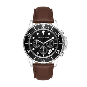  Shop Authentic Michael Kors Everest Chronograph Black Dial Brown Leather Strap Watch For Men - MK9054 - Luxxuri