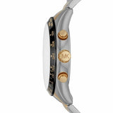  Shop Authentic Michael Kors Layton Chronograph Black Dial Two Tone Steel Strap Watch For Men - MK8784 - Luxxuri