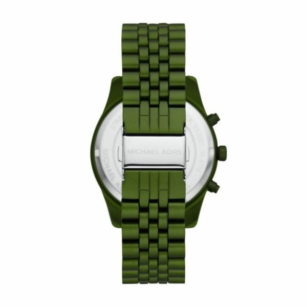  Shop Authentic Michael Kors Lexington Chronograph Green Dial Green Steel Strap Watch For Men - MK8790 - Luxxuri