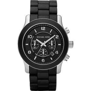  Shop Authentic Michael Kors Runway Black Dial Black Rubber Strap Watch for Men - MK8107 - Luxxuri