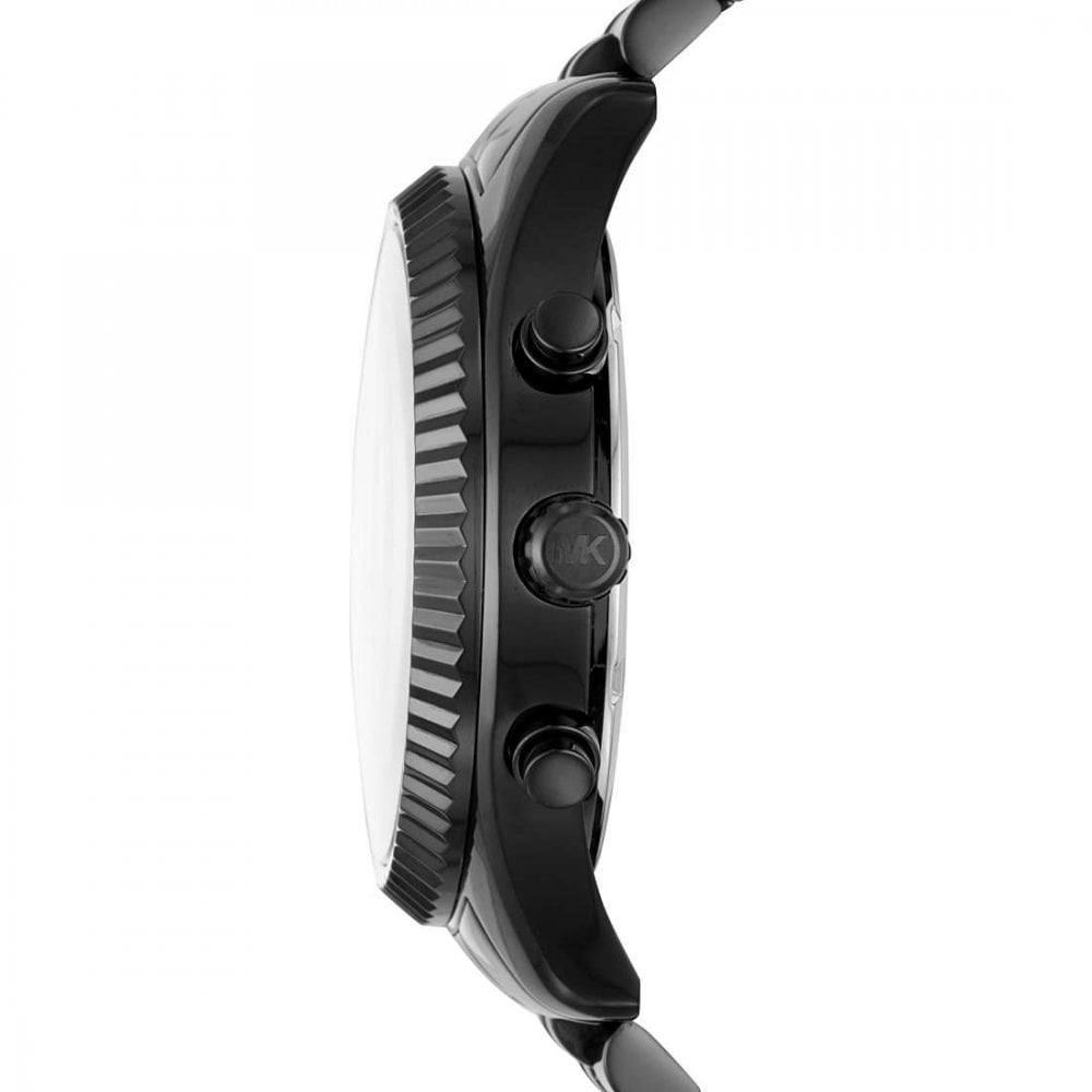  Shop Authentic Michael Kors Lexington Chronograph Crystals Silver Dial Black Steel Strap Watch for Men - MK8605 - Luxxuri