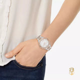  Shop Authentic Michael Kors Mindy Three Hand White Dial Two Tone Steel Strap Watch For Women - MK7077 - Luxxuri