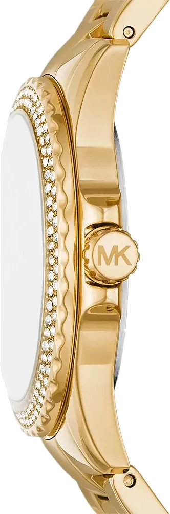  Shop Authentic Michael Kors Everest Three-Hand Mother of Pearl White Dial Gold Steel Strap Watch For Women - MK7363 - Luxxuri