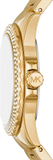 Shop Authentic Michael Kors Everest Three-Hand Mother of Pearl White Dial Gold Steel Strap Watch For Women - MK7363 - Luxxuri