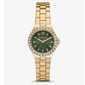  Shop Authentic Michael Kors Lennox Quartz Green Dial Gold Steel Strap Watch For Women - MK7395 - Luxxuri
