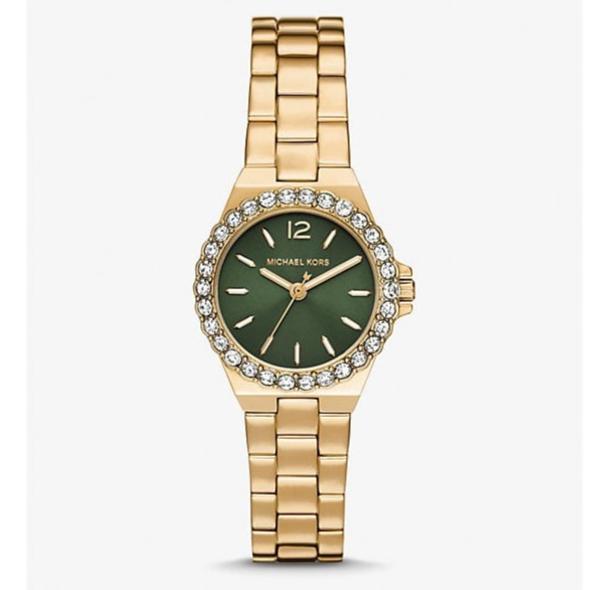  Shop Authentic Michael Kors Lennox Quartz Green Dial Gold Steel Strap Watch For Women - MK7395 - Luxxuri