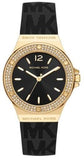  Shop Authentic Michael Kors Mini Lennox Quartz Black Dial Black Silicone Strap Watch For Women - MK7281 - Luxxuri