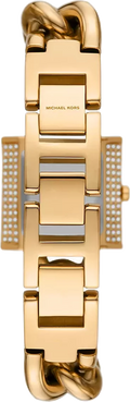  Shop Authentic Michael Kors Chain Lock Pave Gold Dial Gold Steel Strap Watch For Women - MK4711 - Luxxuri