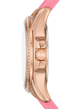  Shop Authentic Michael Kors Mini Pilot Quartz Rose Gold Dial Pink Silicone Strap Watch For Women - MK7375 - Luxxuri