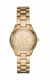  Shop Authentic Michael Kors Slim Runway Gold Dial Gold Steel Strap Watch for Women - MK3477 - Luxxuri