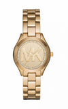  Shop Authentic Michael Kors Slim Runway Gold Dial Gold Steel Strap Watch for Women - MK3477 - Luxxuri