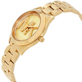  Shop Authentic Michael Kors Slim Runway Gold Dial Gold Steel Strap Watch for Women - MK3477 - Luxxuri