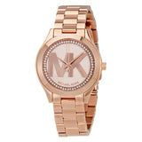  Shop Authentic Michael Kors Slim Runway Rose Gold Dial Rose Gold Steel Strap Watch for Women - MK3549 - Luxxuri