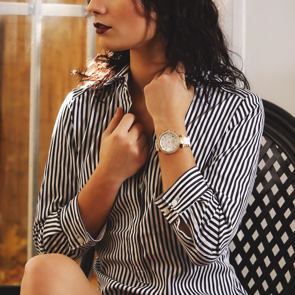  Shop Authentic Michael Kors Parker White Dial Two Tone Steel Strap Watch for Women - MK6119 - Luxxuri