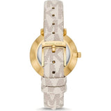  Shop Authentic Michael Kors Pyper Quartz Silver Dial White Leather Strap Watch For Women - MK1037 - Luxxuri