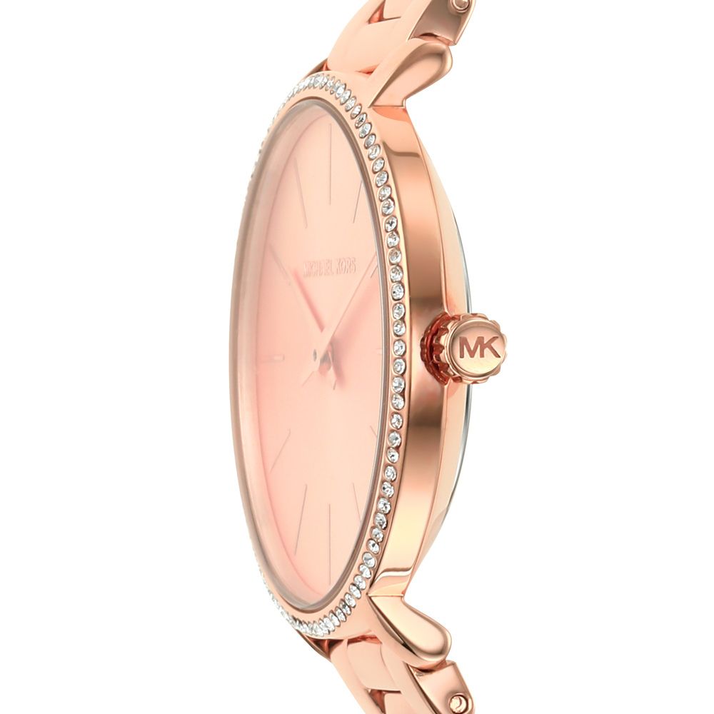  Shop Authentic Michael Kors Charley Three-Hand Analog Rose Gold Dial Rose Gold Steel Strap Watch for Women - MK4400 - Luxxuri