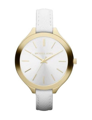  Shop Authentic Michael Kors Slim Runway White Dial White Leather Strap Watch For Women - MK2273 - Luxxuri
