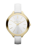  Shop Authentic Michael Kors Slim Runway White Dial White Leather Strap Watch For Women - MK2273 - Luxxuri