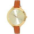  Shop Authentic Michael Kors Runway Quartz Gold Dial Orange Leather Strap Watch For Women - MK2275 - Luxxuri