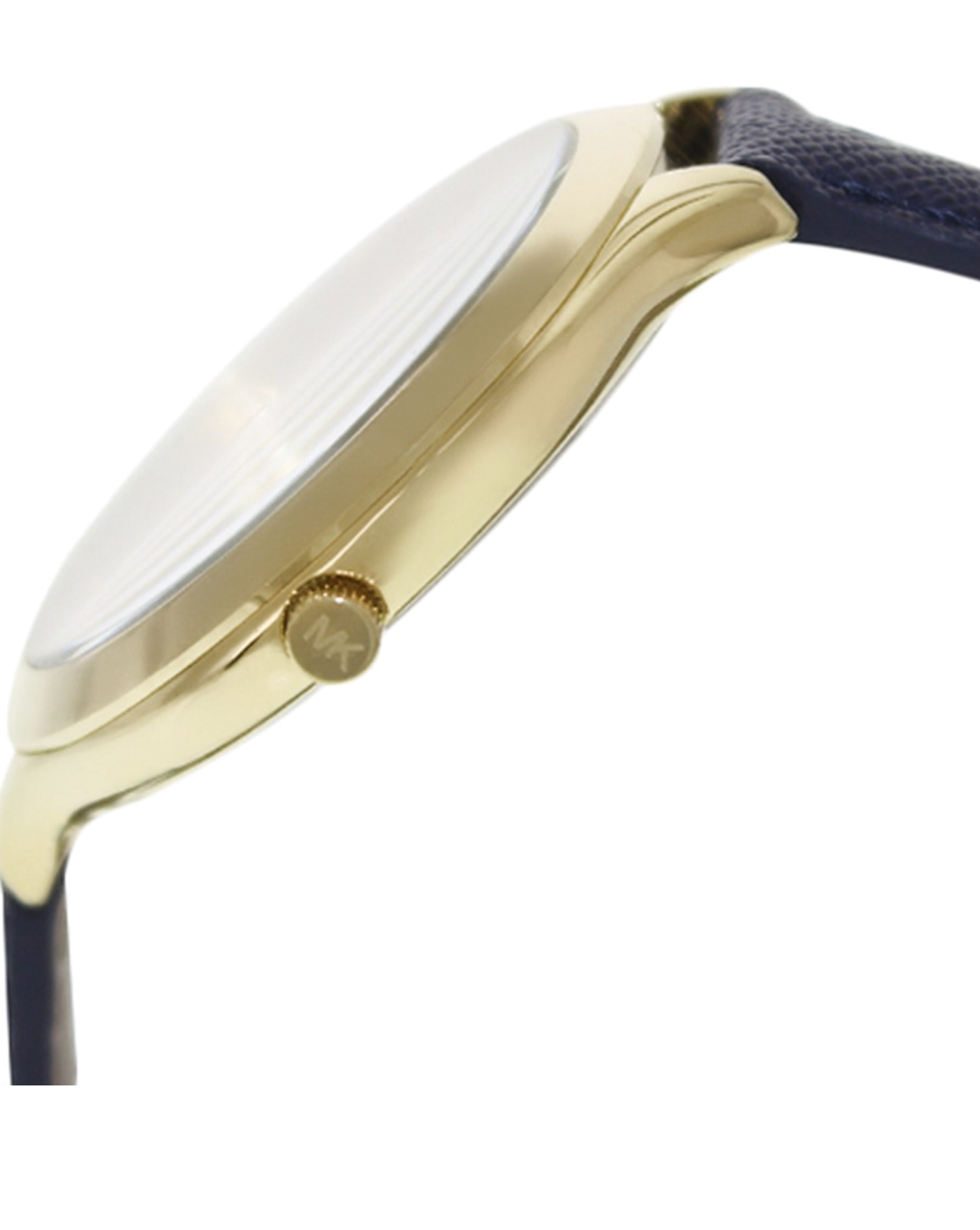 Michael Kors Runway Quartz Gold Dial Blue Leather Strap Watch For Women - MK2285