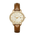Michael Kors Whitley Quartz Gold Dial Brown Leather Strap Watch For Women - MK2428
