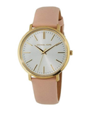  Shop Authentic Michael Kors Jaryn Quartz Gold Dial Pink Leather Strap Watch For Women - MK2471 - Luxxuri