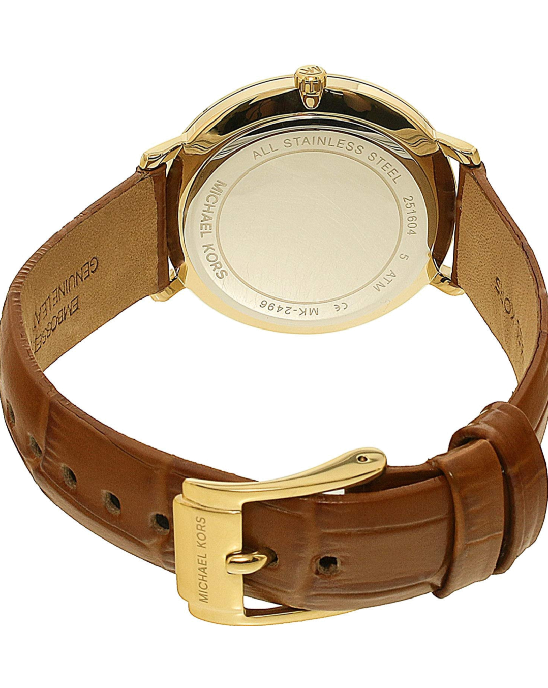  Shop Authentic Michael Kors Jaryn Quartz Gold Dial Brown Leather Strap Watch For Women - MK2496 - Luxxuri