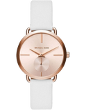  Shop Authentic Michael Kors Portia Rose Gold Dial White Leather Strap Watch For Women - MK2660 - Luxxuri